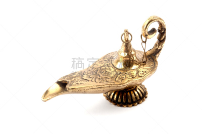 黄金,神灯,水平画幅,彩色图片,无人,成品,白色背景,背景分离,金色,摄影