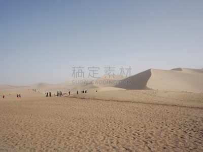 敦煌,甘肃省,沙漠,中国,丝绸之路,部分,十月,戈壁滩,新月形,沙丘