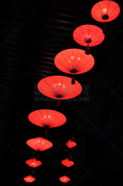 灯笼,悬挂的,启动仪式,成都,护身符,春节,垂直画幅,夜晚,无人