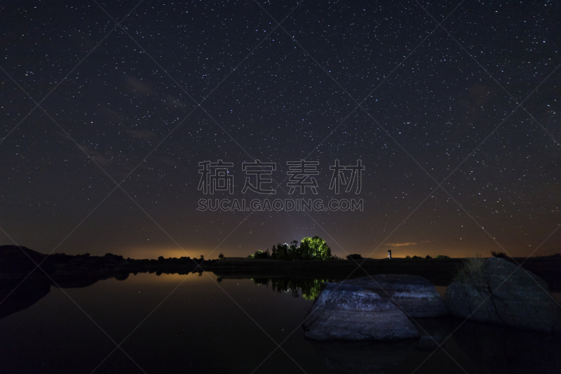 纪念碑,水,天空,美,星系,花岗石的,水平画幅,星星,夜晚,无人