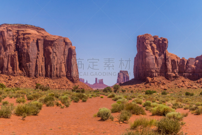 犹他,纪念碑山谷,纪念碑谷部落公园,美国,沙漠,纪念碑,天空,沙子,旅行者,干的