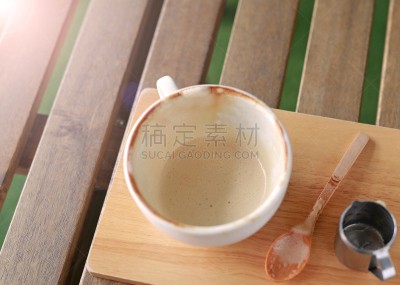 咖啡杯,空的,木制,桌子,名人吐槽节目,板滑摩擦,酿酒厂,芳香的,早晨,乡村风格