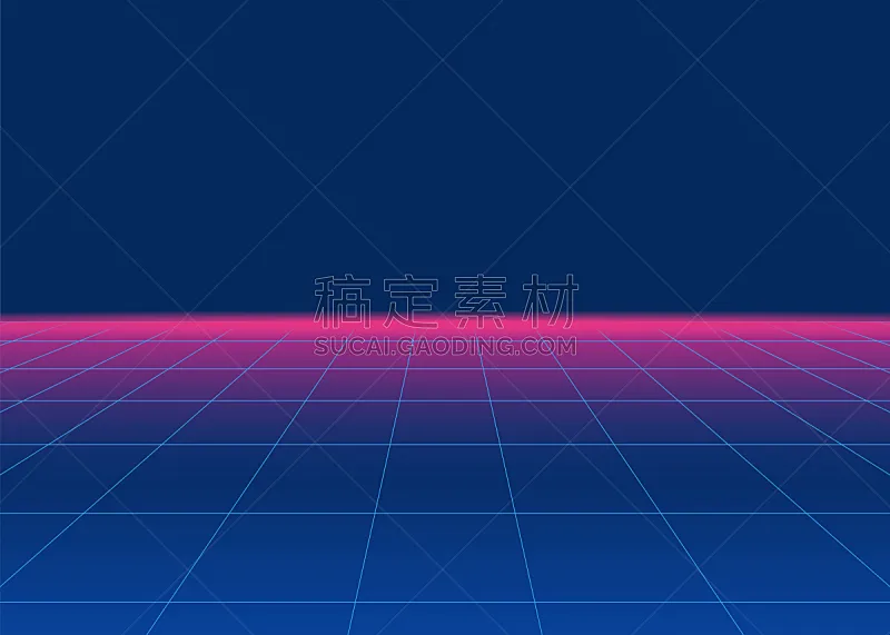 未来 波浪 背景 格子 80年代风格 40 80年代风格复兴 天空 新的 星系 星星图片素材下载 稿定素材