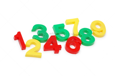 数字,白色背景,多样,分离着色,磁铁数量,休闲活动,水平画幅,进行中,塑胶,数学
