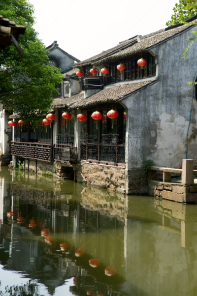 水乡,砖,建筑业,著名景点,屋檐,屋顶,河流,建筑,木制,市区