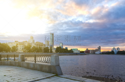 河流,都市风景,叶卡捷林堡,河堤,俄罗斯,乌拉尔,商务,现代,池塘,著名景点