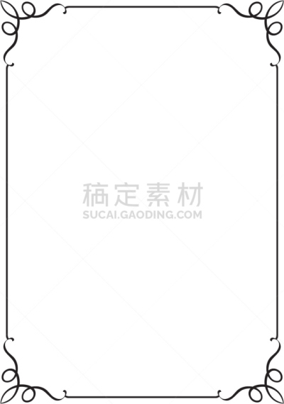 边框,矢量,华丽的,藏书票,卷,简单,垂直画幅,艺术