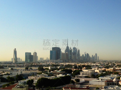 迪拜,阿拉伯联合酋长国,市区,阿联酋大厦,谢赫扎耶德路,哈利法塔,水平画幅,高视角,无人,交通
