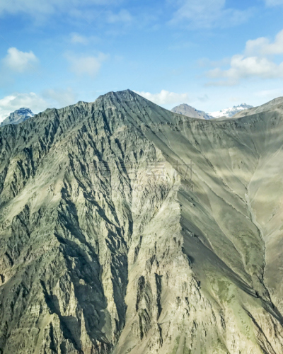 阿拉斯加,城市天际线,山,垂直画幅,天空,高视角,雪,朗格山脉,夏天,山福德山