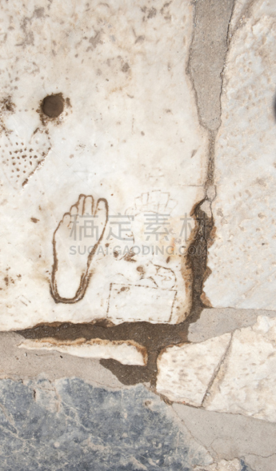 以弗所,考古学,妓院,垂直画幅,纪念碑,脚印,旅游目的地,无人,雕刻物,石材