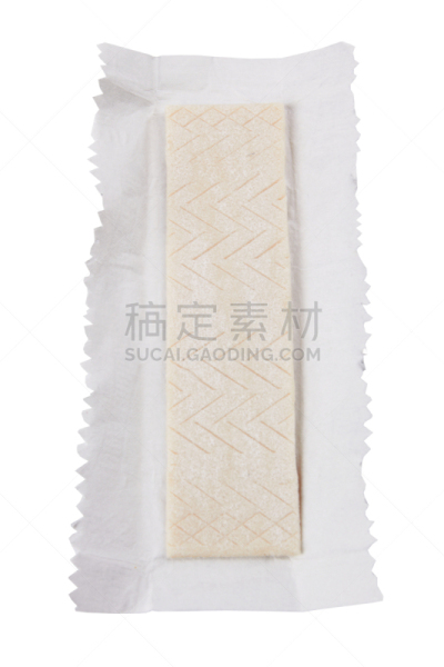口香糖,打开了的,拆包,难嚼的,绿薄荷,垂直画幅,垃圾,背景分离,小吃,特写