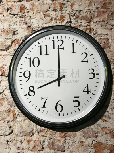 8点,一个物体,午夜,倒计时,中午,砖,概念象征,复古风格,古典式,乡村风格