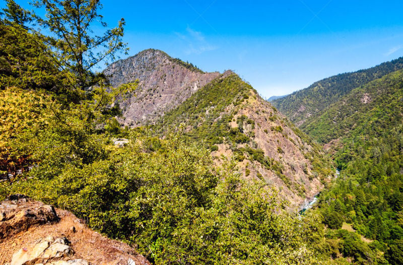 风景,高原雪人,数字6,河流,尤洛克族,加州红杉,熏香雪松树木,杰弗里松木,摩多克高原,草莓树