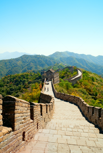 长城,山,远距离,台阶,旅游目的地,灵性,石墙,墙,夏天,户外