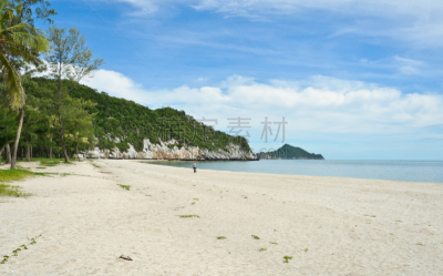 白色,海滩,沙子,巴蜀,水,天空,水平画幅,山,无人,石灰石