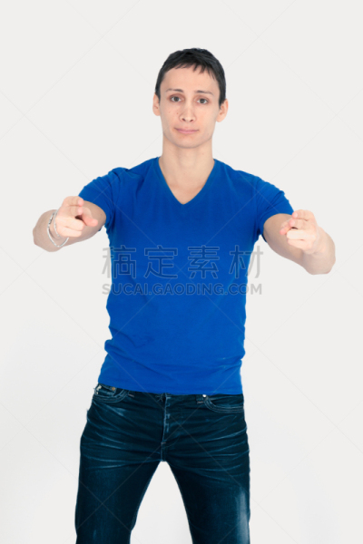 面部表情,男人,男性美,个性,垂直画幅,留白,注视镜头,手势语,t恤,美人