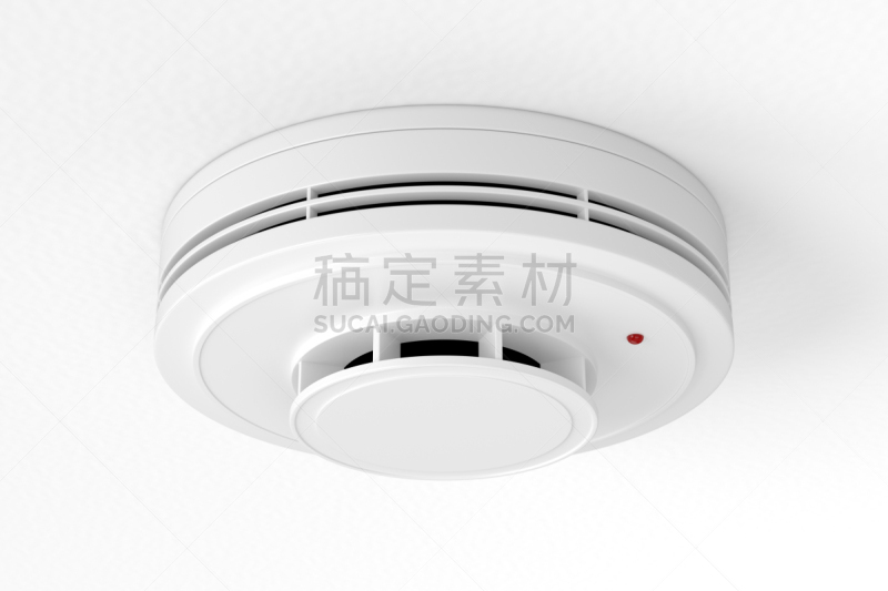 天花板,烟雾检测器,办公室,机敏,水平画幅,火警,绘画插图,家庭生活,塑胶,安全