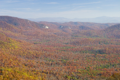 蓝色山脊山脉,皮撒国家森林公园,阿巴拉契亚山间栈道,北卡罗来纳,水平画幅,秋天,无人,户外,阿巴拉契亚山脉,山脉