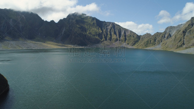 吕宋岛,菲律宾,皮纳图博火山,火山湖,湖,户外,三描礼士省,天空,山谷,火山