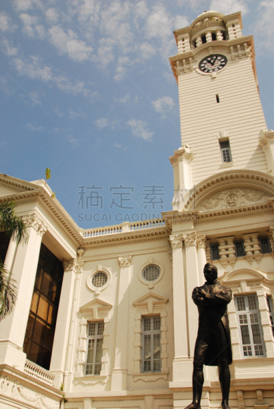 音乐厅,新加坡市,维多利亚,莱佛士城,史丹福,交响乐团,垂直画幅,纪念碑,新加坡,建筑