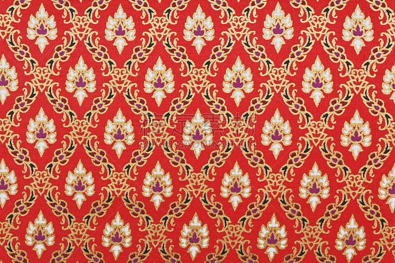 纺织品,纹理,那空是贪玛叻洛坤省,式样,水平画幅,无人,材料,棉,泰国,红色