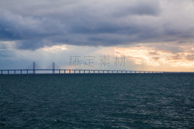桥,斯堪的纳维亚半岛,公路,暴风雨,建筑,方向,夜晚,自然,白昼,海上运输