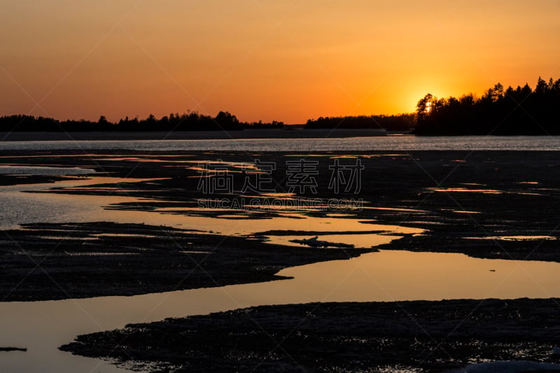 voyageurs national park,野生动物,云,明尼苏达,加拿大,边界,灰,湖,河流,夏天