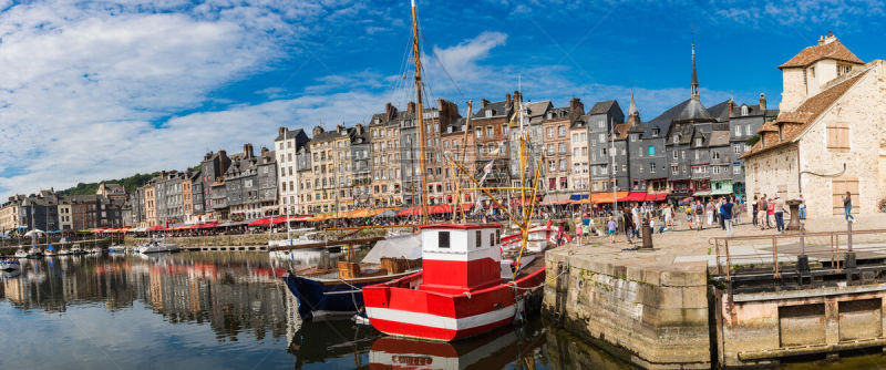 Honfleur harbour, normandy city in France