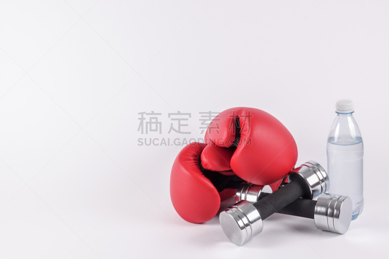 一对,拳击手套,哑铃,水瓶,饮料,活力,运动手套,瑞典,手套,运动