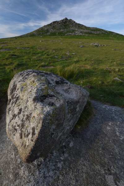 bodmin moor,粗糙的,突岩,垂直画幅,康沃尔,风化的,地质学,无人