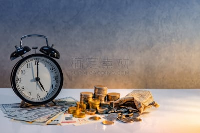 钟,商务,概念,时间,金融,叠,投资