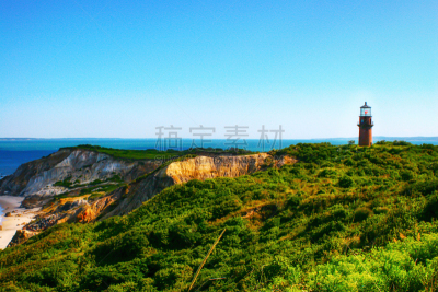 a picture of the brick lighthouse on Gay Head Martha’s Vineyard