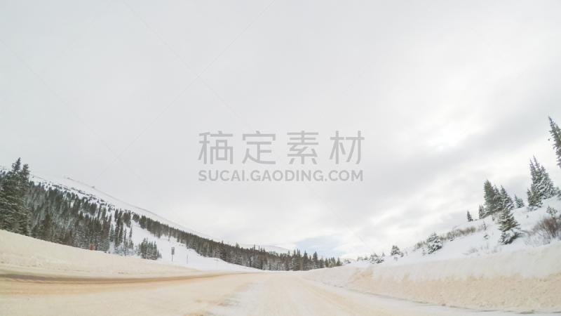 berthoud pass,冬天,科罗拉多州,暴风雨,在上面,自然,从在汽车上的角度拍摄,洛矶山脉,美国,水平画幅