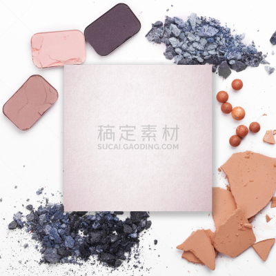 彩妆,商品,多样,白色背景,留白,美,调色板,睫毛膏,阴影,组物体