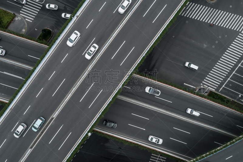 公路,高架道路,航拍视角,汽车,交通,路口,交通方式,多车道公路,现代,建筑业