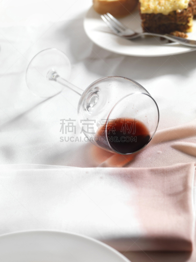 红葡萄酒,撒出,玷污的,含酒精饮料,损坏的,餐巾,特写,健康食物,凌乱,零售