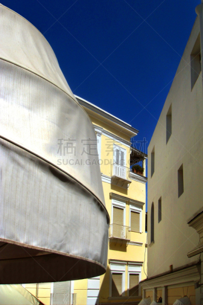 卡普里,垂直画幅,零售展示,卡布里镇,别墅,古城,商店,夏天,户外,居住区