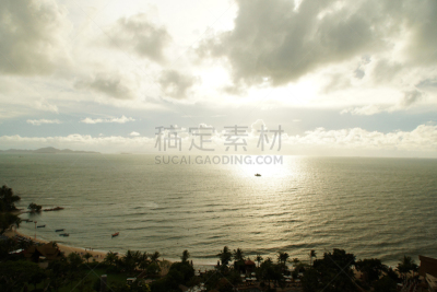 芭堤雅,视角,动物眼睛,鸟类,天空,水平画幅,沙子,夜晚,无人,海港