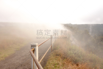 夏威夷,小路,蒸汽,天然气,风管,洛阿山,几劳亚活火山,火山,硫磺,太平洋岛屿