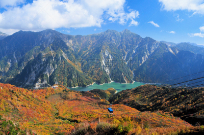 富山,黑部市,自然,天空,旅游目的地,水平画幅,秋天,无人,日本阿尔卑斯山脉,户外