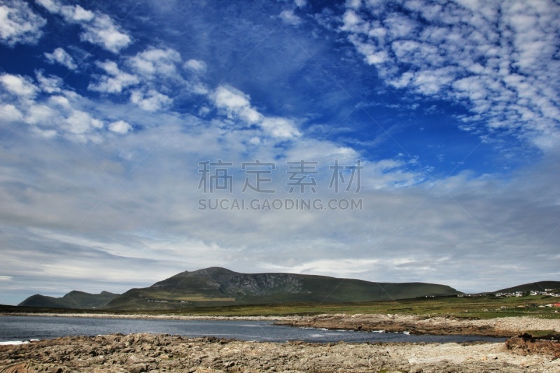 阿基尔岛,自然,水平画幅,地形,爱尔兰共和国,无人,大西洋,户外,云景,海洋