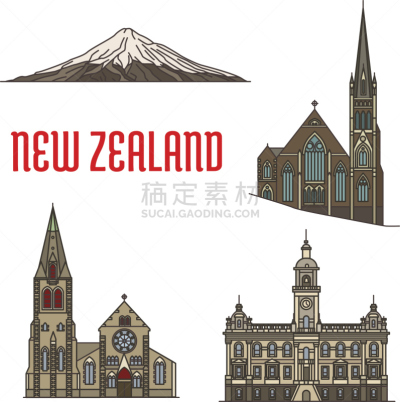新西兰,旅游目的地,著名景点,达尼丁,塔拉纳基山,奥克兰,市政厅,利率,惠灵顿