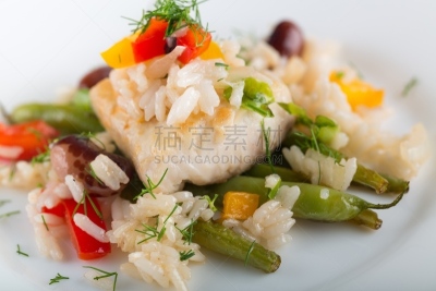 食品,格子烤肉,自助餐,大比目鱼,水平画幅,水果,无人,嫩煎食品,芒果 ,特写