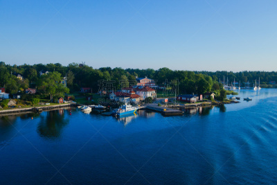 瑞典,天空,夏天,城市天际线,风景,摄像机拍摄角度,蓝色,全景,自然美,宽的
