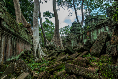 塔布笼寺,纪念碑,古代文明,灵性,水平画幅,墙,柬埔寨,旅行者,过去,国际著名景点