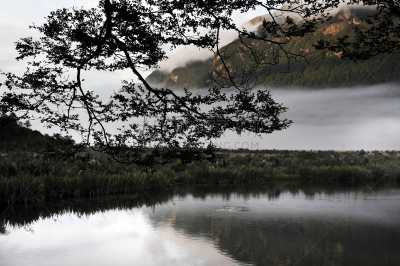 新西兰,峡湾,doubtful sound,milford track,主教法冠,米佛峡湾,国家公园,水平画幅,雪,瀑布