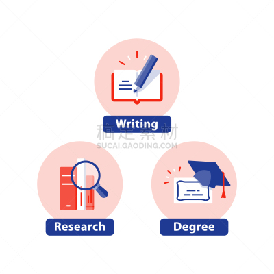 概念,文凭,大学,平坦的,学位帽,图标集,绘画插图,教育科目,文章,科学