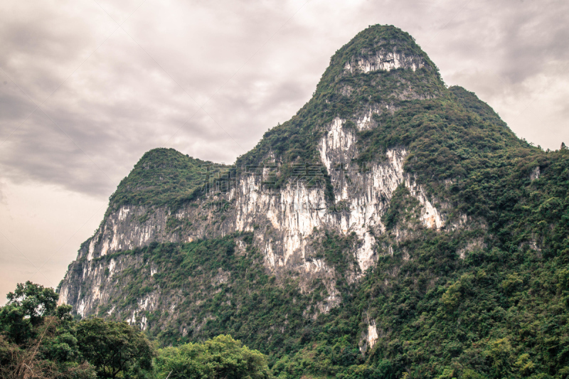 山,桂林,喀斯特,自然,排水沟,出料孔,水平画幅,无人,中国,广西壮族自治区