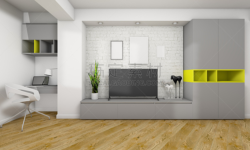极简构图,起居室,留白,硬木地板,家具,居住区,现代,技术,地板