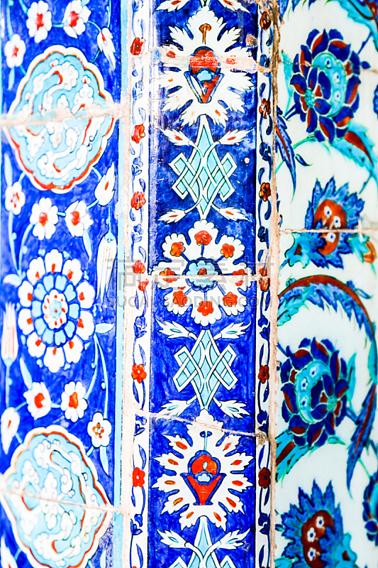 蓝色,瓷砖,土耳其,垂直画幅,艺术,形状,墙,无人,符号,古老的